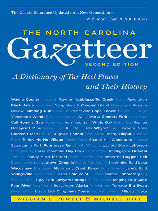 Title details for The North Carolina Gazetteer, 2nd Ed by William S. Powell - Available